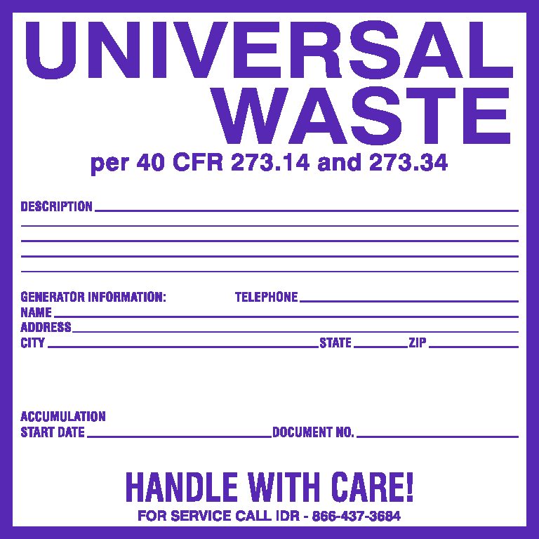 Hazardous Waste Labels Hazardous Waste Labels